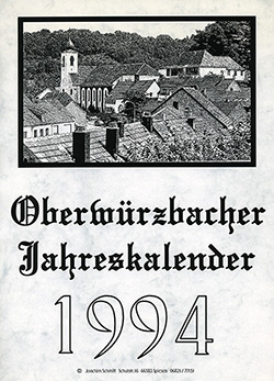 Titelblatt Heimatkalender Oberwürzbach 1994