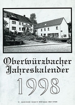 Titelblatt Heimatkalender Oberwürzbach 1998