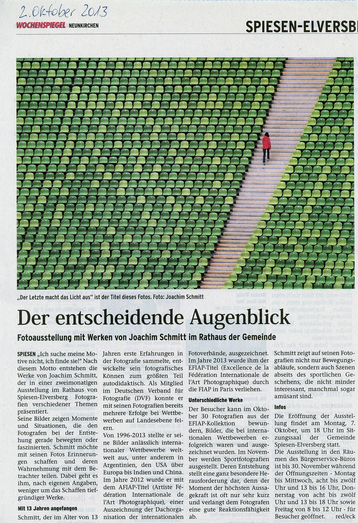 Saarbrücker Zeitung vom 2. Oktober 2013